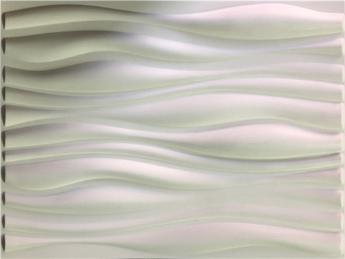 Moulez les tuiles blanches du mur 3D intégrées par preuve, panneaux écologiques du revêtement mural 3D