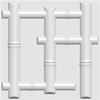 Panneaux de mur 3D blancs auto-adhésifs, matériel moderne de PVC de panneaux de mur 3D