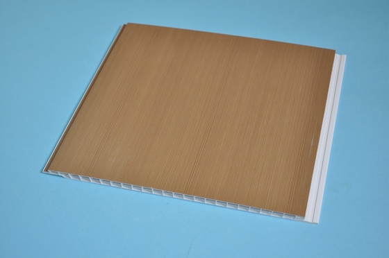 La coupe facile de PVC de grain en bois naturel imperméable de panneaux de plafond/a foré/cloué