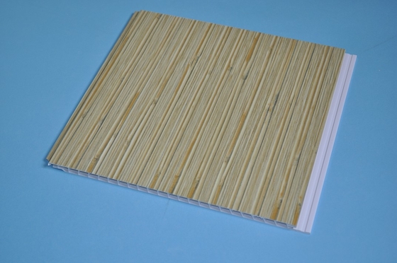 La coupe facile de PVC de grain en bois naturel imperméable de panneaux de plafond/a foré/cloué