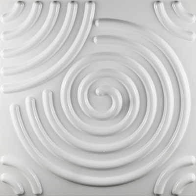 Les panneaux de mur modernes de PVC 3D pèsent la preuve blanche de fumée de couleur de 1,36 kilogrammes/Sqm Matt